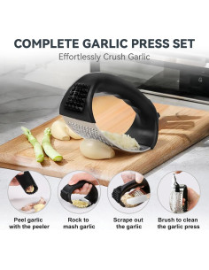 Juego de Prensa de Ajo Ywmoml - Acero Inoxidable, 2 Paquetes 2