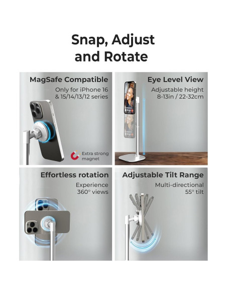 Soporte Magnético Cooper MagStand para iPhone Ajustable 32.99cm