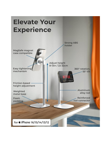 Soporte Magnético Cooper MagStand para iPhone Ajustable 32.99cm