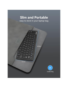 Teclado Inalámbrico TECKNET EKB005 Negro Compacto 12 Meses Batería 2