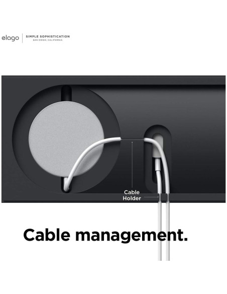 Bandeja de Carga Doble elago para iPhone y Apple Watch - Negro
