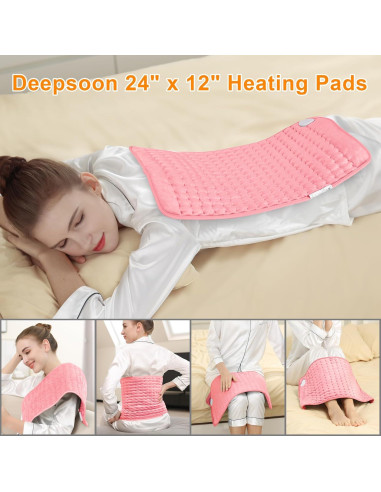 Almohadilla Calefactora Eléctrica Onkey 30x60 cm Rosa Bebé