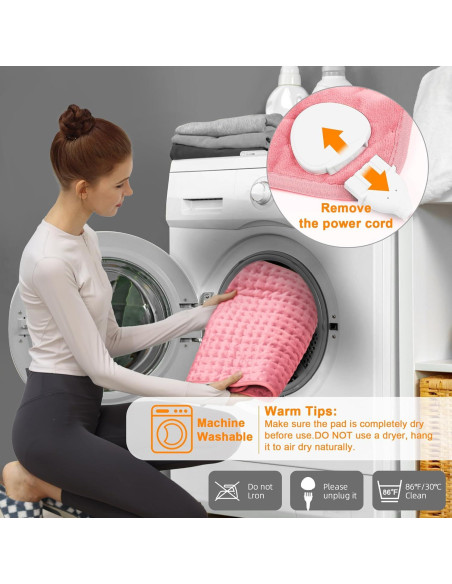 Almohadilla Calefactora Eléctrica Onkey 30x60 cm Rosa Bebé