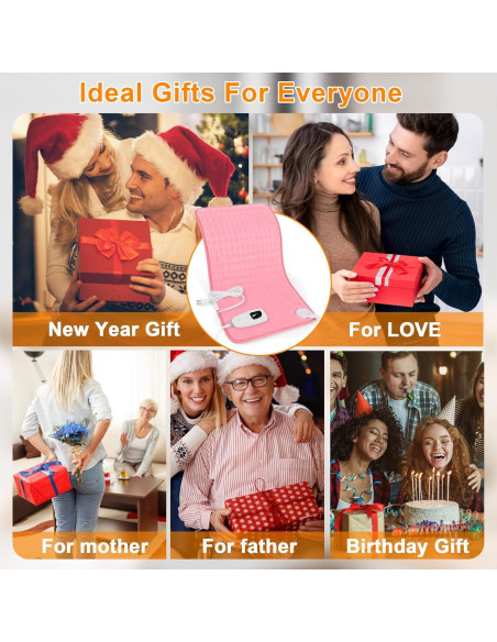 Almohadilla Calefactora Eléctrica Onkey 30x60 cm Rosa Bebé