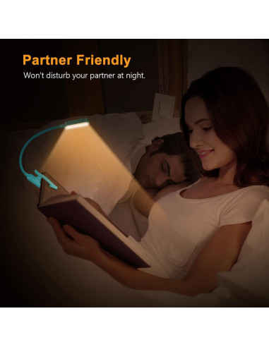 Luz de Libro Gritin Recargable LED 3 Temperaturas Azul