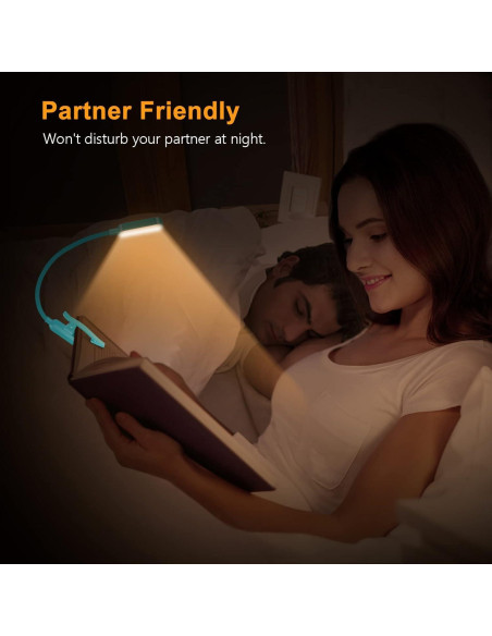 Luz de Libro Gritin Recargable LED 3 Temperaturas Azul