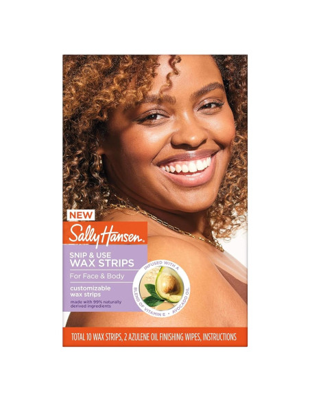Kit de Cera Tiras Cortar y Usar Sally Hansen 10 Unidades