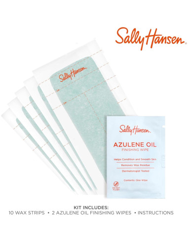 Kit de Cera Tiras Cortar y Usar Sally Hansen 10 Unidades