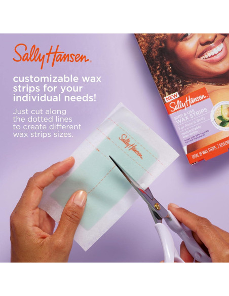 Kit de Cera Tiras Cortar y Usar Sally Hansen 10 Unidades