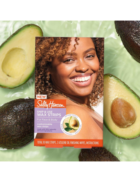 Kit de Cera Tiras Cortar y Usar Sally Hansen 10 Unidades
