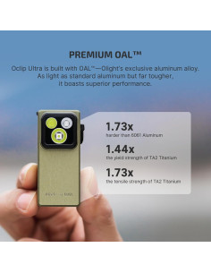 Linterna EDC OLIGHT Oclip Ultra 530 Lúmenes Recargable Verde 2