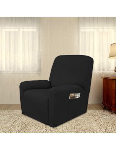 Funda de Sofá Recliner PureFit Antideslizante Negra 78.74x76.2cm 2