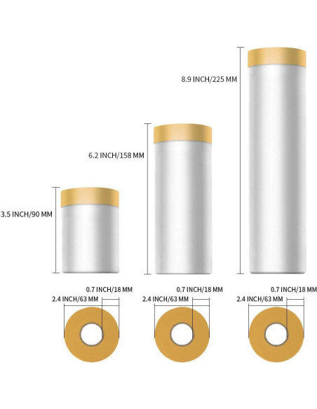 Cinta y Cortina de Enmascarar MyLifeUNIT 3 Rollos 6.1m