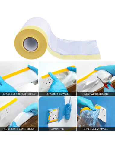 Cinta y Cortina de Enmascarar MyLifeUNIT 3 Rollos 6.1m