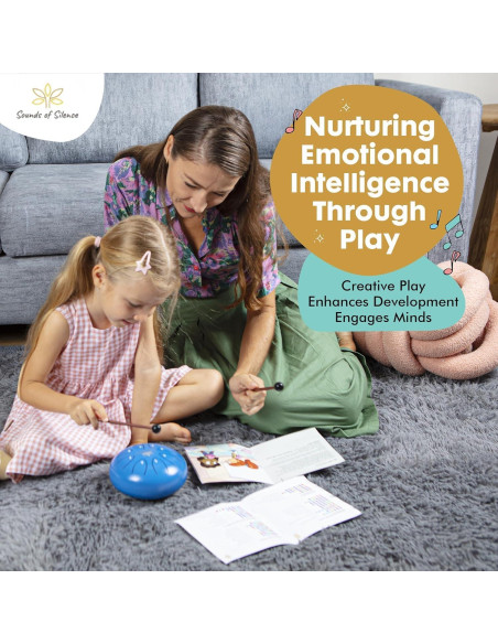 Tambor de Lengua de Acero Azul MCD-02 15.24 cm 8 Notas para Niños