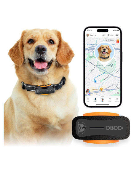 Rastreador GPS para Perros DBDD, Impermeable, AI, Negro