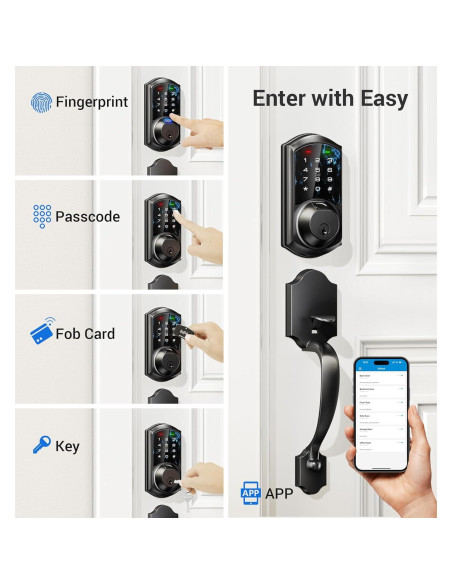 Cerradura Inteligente Veise VE07-H con Huella Dactilar y App