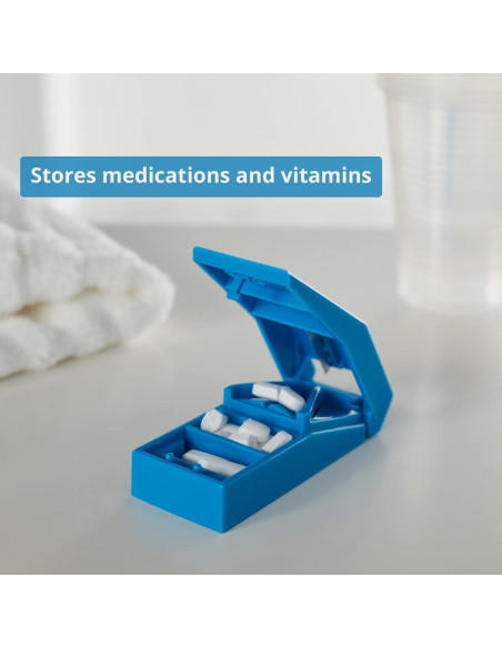 Cortador de Pastillas McKesson Azul con Almacenamiento Seguro