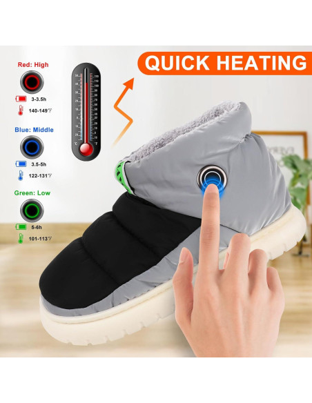 Zapatillas Calentadas Gmayoo Unisex Recargables para Invierno