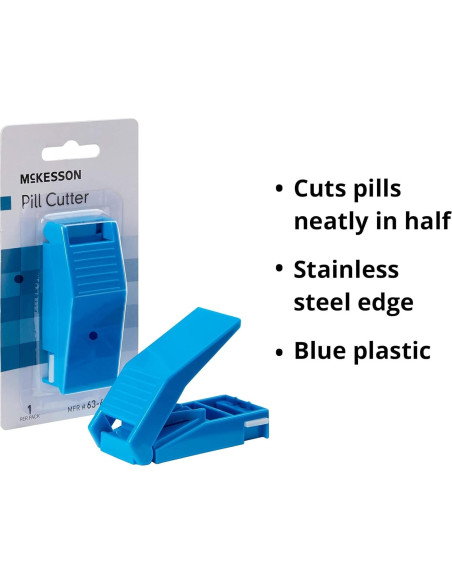 Cortador de Pastillas McKesson Azul con Almacenamiento Seguro