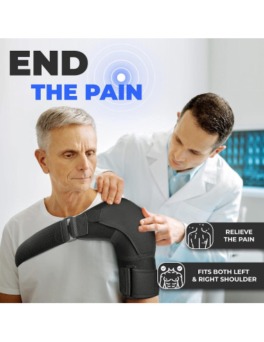 Faja para Hombro POAGL X-Pequeña Negra - Alivio Dolor Manguito Rotador