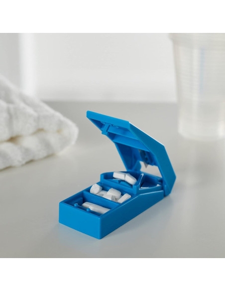 Cortador de Pastillas McKesson Azul con Almacenamiento Seguro