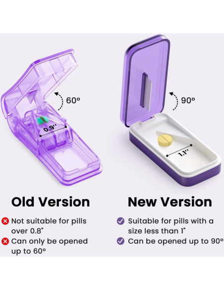 Cortador de Pastillas 2PCS SevenYing - Divisor Afilado y Portátil