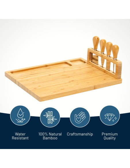 Tablero de Queso y Charcutería RoyalHouse de Bambú 28x36 cm