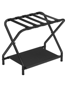 Soporte para Equipaje Plegable HOOBRO Negro 2 Niveles 45.36 kg