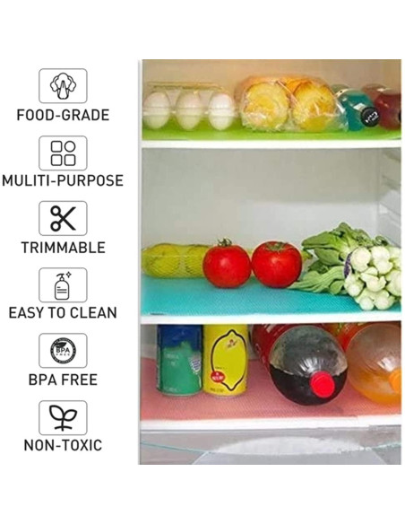 7 Alfombrillas para Refrigerador Aiosscd Lavables EVA Multicolor