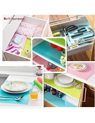 7 Alfombrillas para Refrigerador Aiosscd Lavables EVA Multicolor