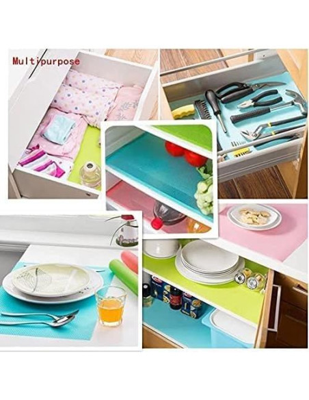 7 Alfombrillas para Refrigerador Aiosscd Lavables EVA Multicolor