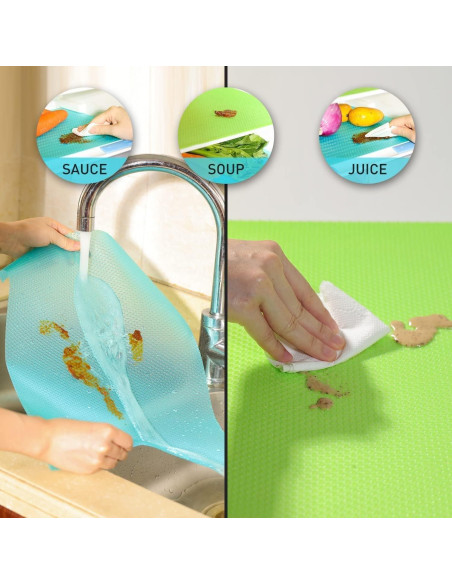 7 Alfombrillas para Refrigerador Aiosscd Lavables EVA Multicolor