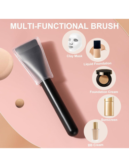 Brocha de Base Plana para Maquillaje BEAUTYFACTOR Negra