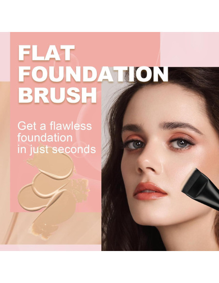 Brocha de Base Plana para Maquillaje BEAUTYFACTOR Negra