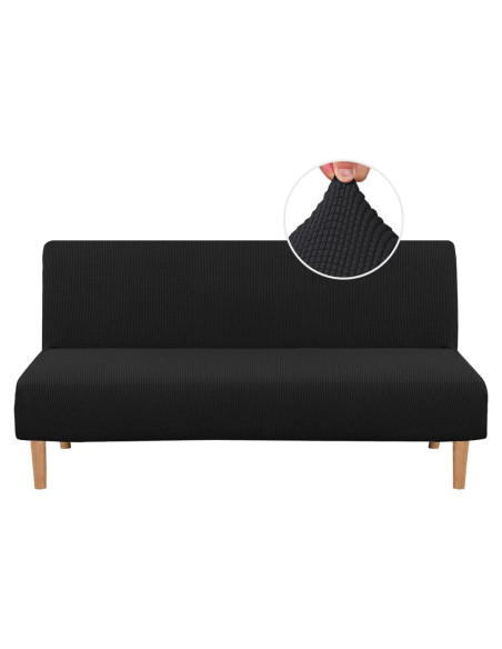 Funda de Futón H.VERSAILTEX Elástica Jacquard Negro 173-216 cm
