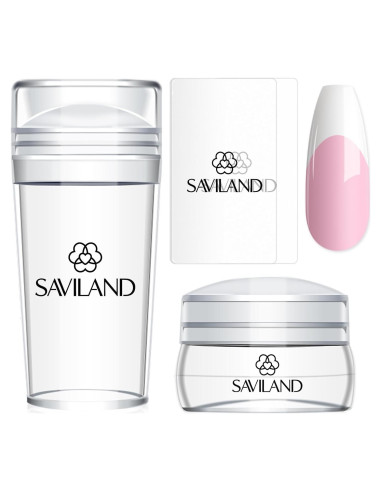 Kit de Sello de Uñas Saviland - 4 PZS, Gel Transparente