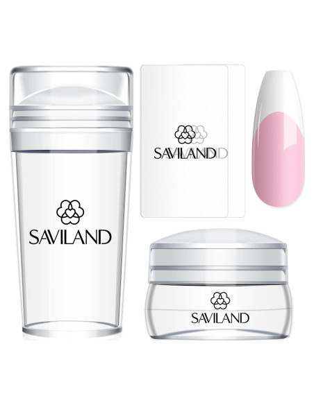 Kit de Sello de Uñas Saviland - 4 PZS, Gel Transparente