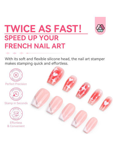 Kit de Sello de Uñas Saviland - 4 PZS, Gel Transparente