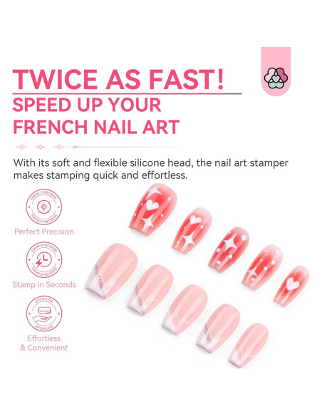 Kit de Sello de Uñas Saviland - 4 PZS, Gel Transparente