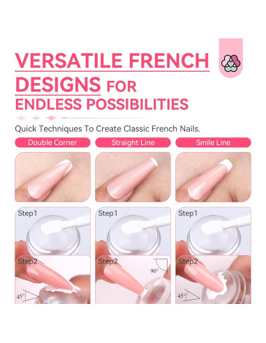 Kit de Sello de Uñas Saviland - 4 PZS, Gel Transparente