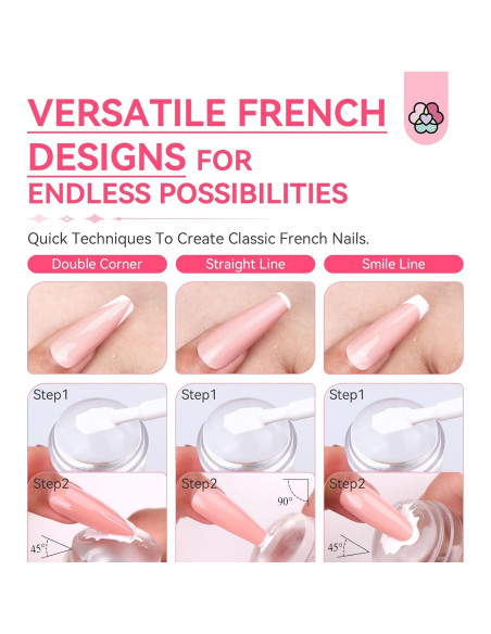 Kit de Sello de Uñas Saviland - 4 PZS, Gel Transparente