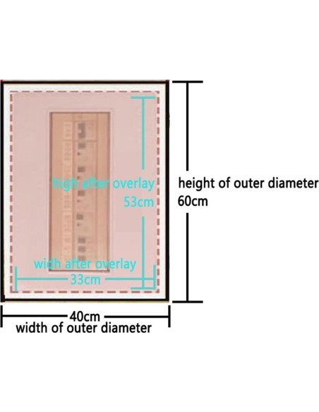 Cubierta Decorativa para Panel Eléctrico WOHNZA 40x60cm