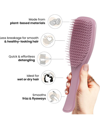 Cepillo Desenredante Tangle Teezer a Base de Plantas - Púrpura Terroso