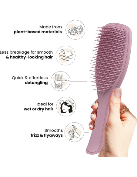 Cepillo Desenredante Tangle Teezer a Base de Plantas - Púrpura Terroso