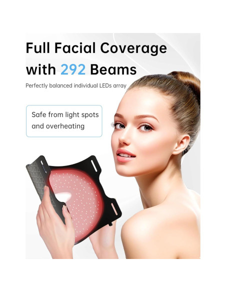 Máscara de Terapia de Luz Roja VYM 292 LEDs Profesional