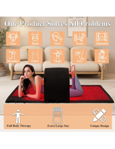 Cámara de Terapia de Luz Roja Fuuerds 2025 4 Modos 1655 LEDs 2