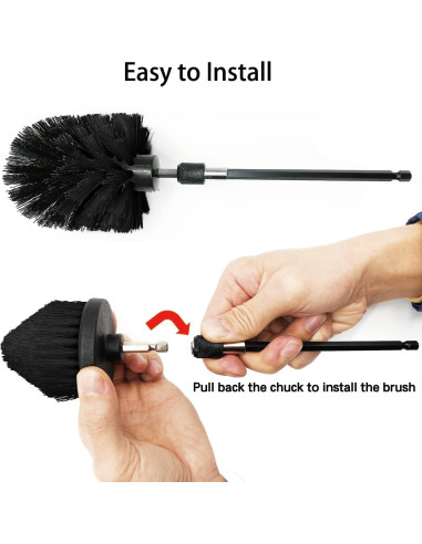 Juego de Accesorios de Cepillo de Taladro Tialero 7 Piezas