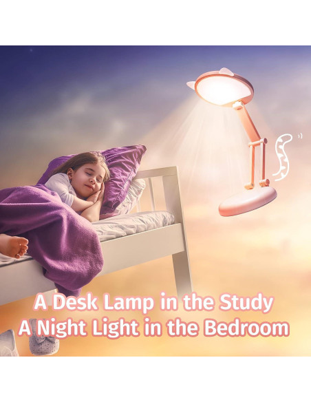 Lámpara de Escritorio Rosa Plegable y Recargable One Fire