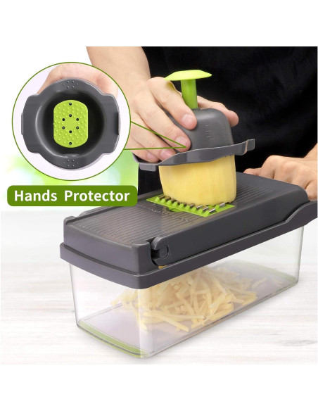 Cortador de Verduras Multifuncional Senbowe 13 en 1 con 8 Cuchillas